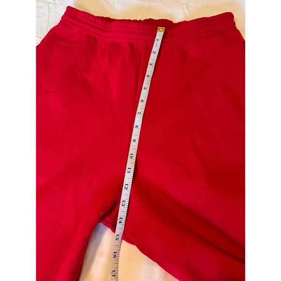 Small Red Sweatpants Port & Company Core Fleece Lifeguard Style - Picture 5 of 6